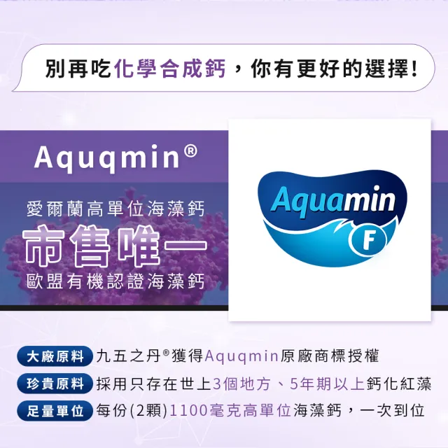 【JIU WU DAN 九五之丹】世界品質連四特金愛爾蘭海藻鈣鎂DK 6入組共180粒(額外添加維生素D3 維生素K2)