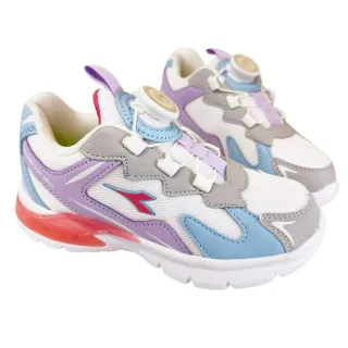 【DIADORA】4E超寬楦中童電燈鞋 女童鞋 童鞋 運動鞋 旋轉扣鞋 中大童