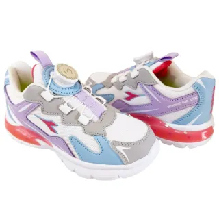 【DIADORA】4E超寬楦中童電燈鞋 女童鞋 童鞋 運動鞋 旋轉扣鞋 中大童