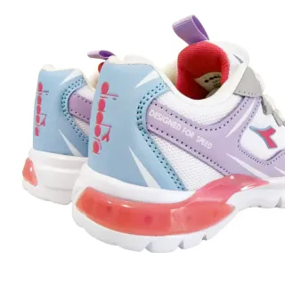 【DIADORA】4E超寬楦中童電燈鞋 女童鞋 童鞋 運動鞋 旋轉扣鞋 中大童