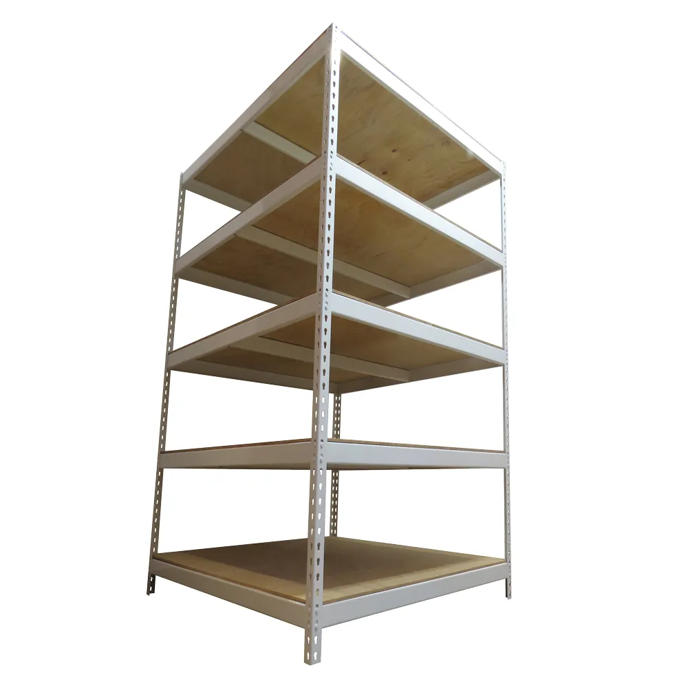 【空間特工】工業風白色免螺絲角鋼五層架120x150x150(置物架/電器櫃/倉儲架/鐵架/耐重層架/展示架/鐵架)