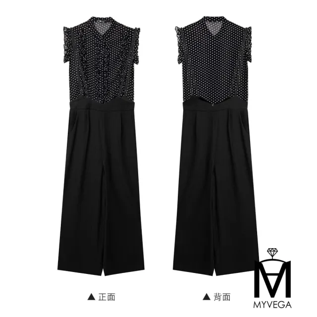 【MYVEGA 麥雪爾】MA真兩件吊帶小馬印花/波點印花套裝-二款任選