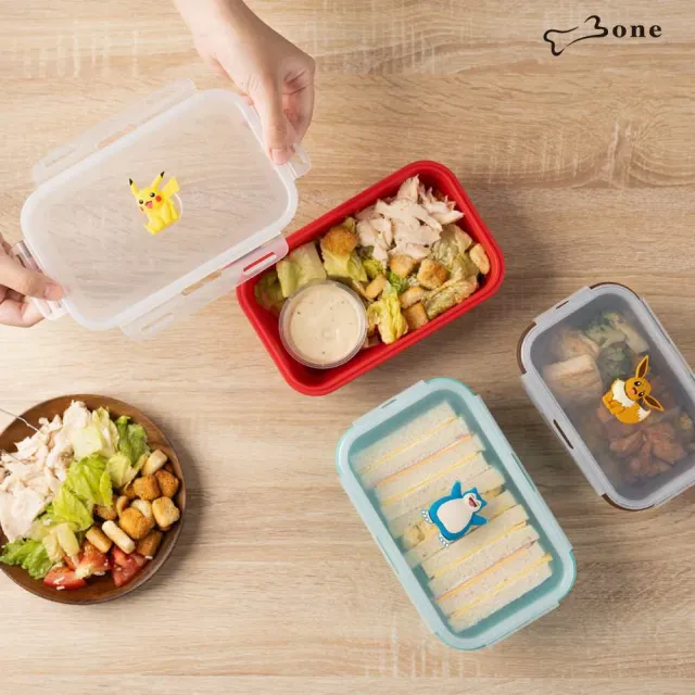 【Bone 蹦克】寶可夢款 矽膠摺疊保鮮盒-1200ml 2入組 (多款任選）