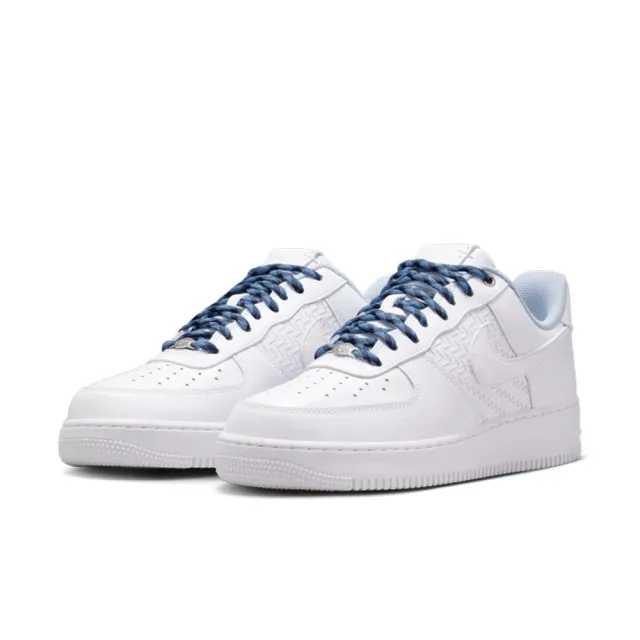 【NIKE 耐吉】運動鞋 休閒鞋 男鞋 AIR FORCE 1 07 LV8 ESS+ AF1 板鞋 經典 織布 白藍 (IW1892111)