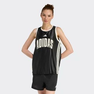 【adidas 愛迪達】背心 女 慢跑 球衣 寬鬆 亞規 W STA SEAS TANK 黑 JY6965