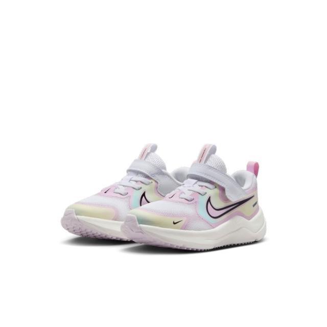【NIKE 耐吉】運動鞋 跑步鞋 中大童鞋 NIKE COSMIC RUNNER SE 2 PS 抓地力 魔鬼氈 粉白 (IV6225100)