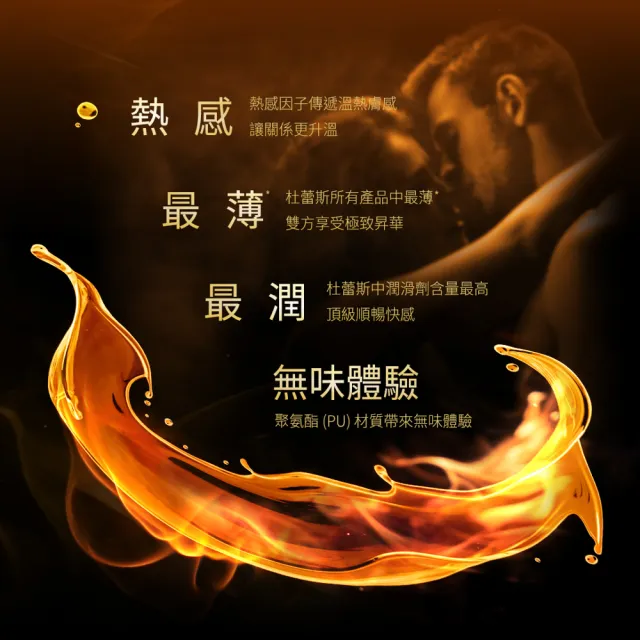【Durex 杜蕾斯】001水性PU衛生套熱感潤滑裝2盒(共12入 保險套/衛生套/避孕套/安全套/避孕/保險套推薦)