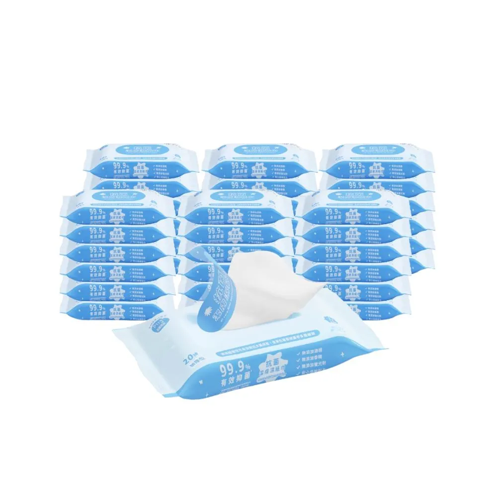 【oh care 歐克威爾】抗菌潔膚濕紙巾隨身包20抽x60包(臉口鼻適用/抗菌/潔膚/加厚款/不連抽)