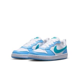 【NIKE 耐吉】運動鞋 休閒鞋 中大童鞋 女鞋 COURT BOROUGH LOW JES GS 板鞋 抓地力 白藍 (IV5820100)