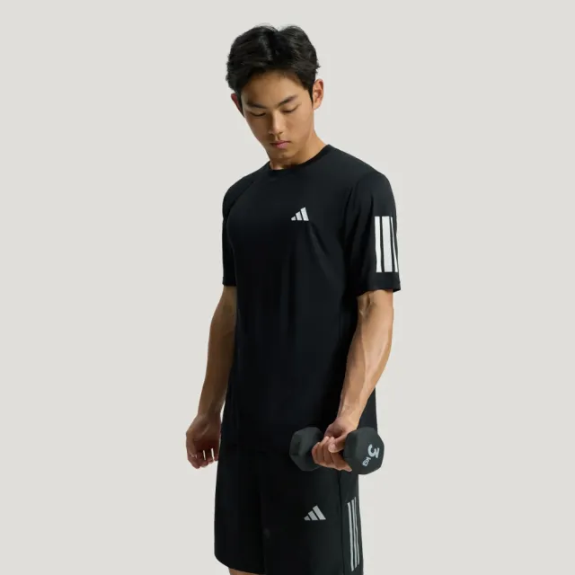 【adidas 愛迪達】運動 休閒 短袖 T恤 男上衣 TR-ES TEE 3S M(KU8726)
