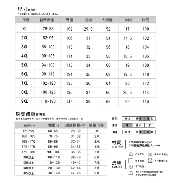 【Billgo】瞬涼-5度 大尺碼涼感彈力休閒西裝褲-3色 XL-9XL｜SGS檢驗合格 防曬輕薄透氣 滑面&霧面