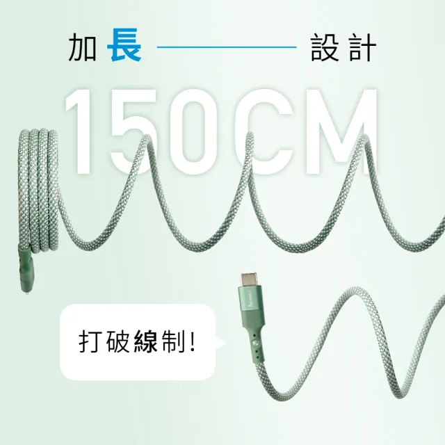 【mo select】3入組★100W Type C 磁吸手機充電線/傳輸線150公分快充線(mo選/iphone18/iphone duo/筆電)