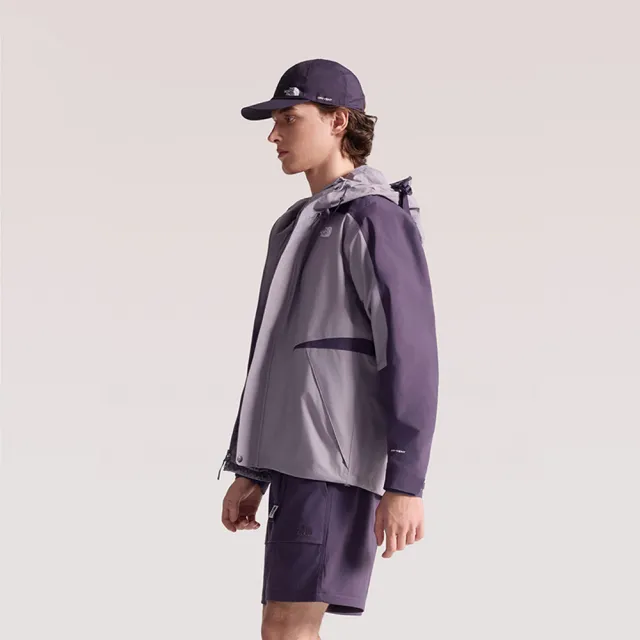 【The North Face】北面男款灰色DRYVENT防水可拆式連帽衝鋒衣｜8F19JZU 外套