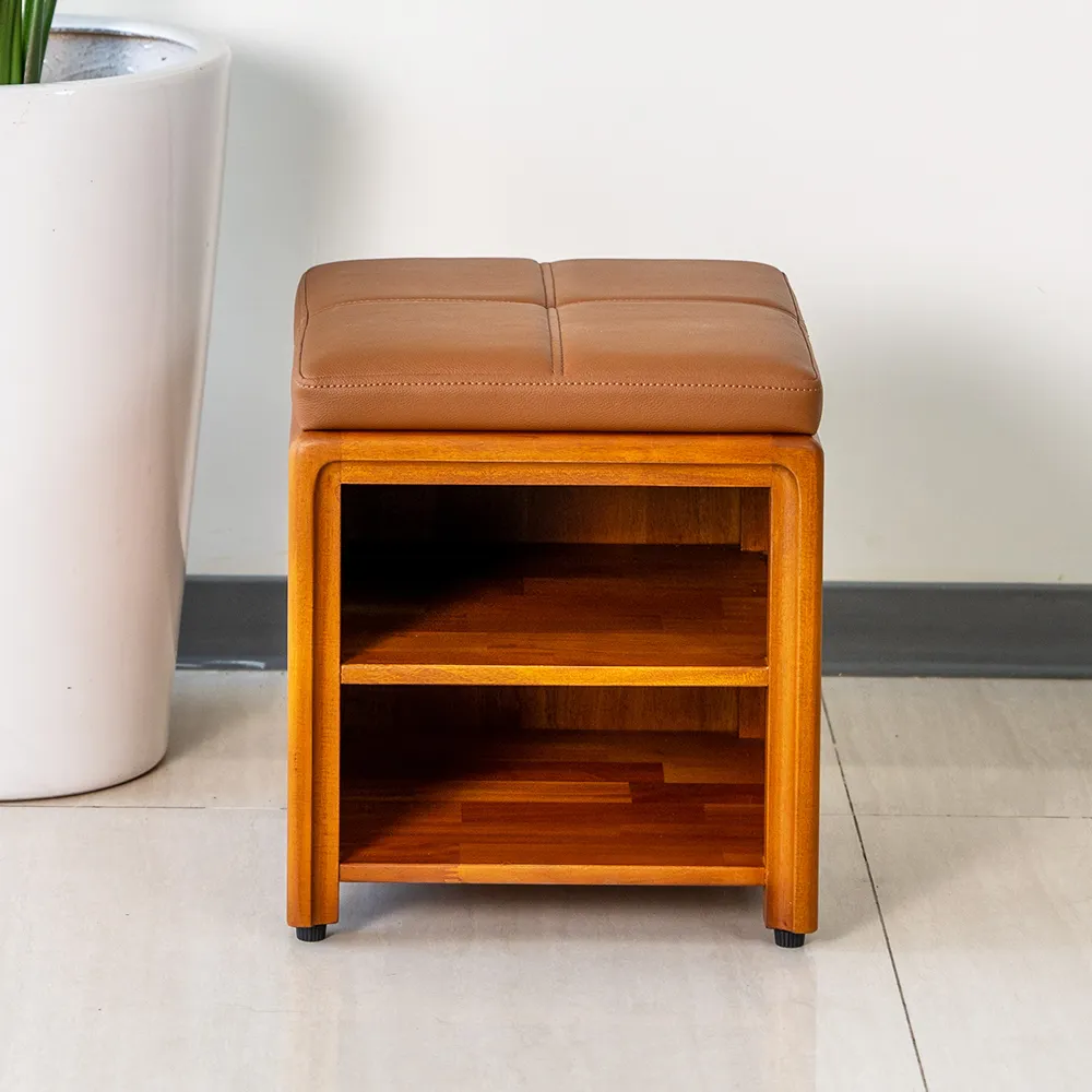 【Mahogany 瑪荷尼家具】免組裝 40X40X41 丹麥40鞋櫃椅MYR-C  全原木桃花心木 鞋櫃椅 ART-E23