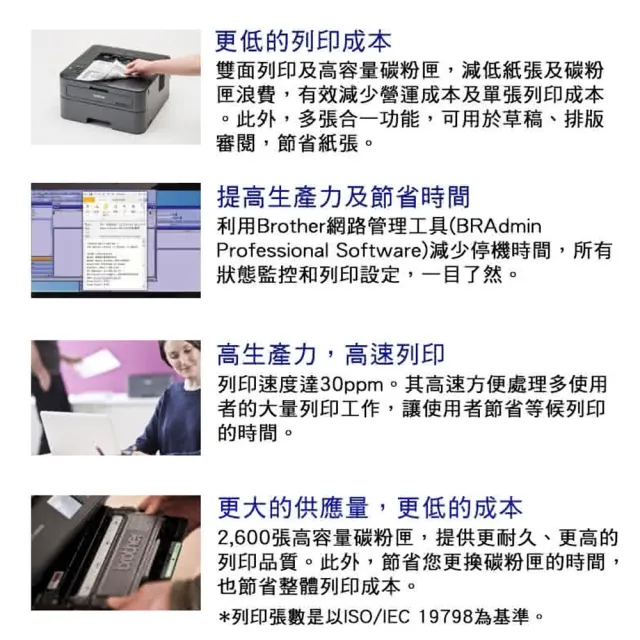 【brother】官方直營 搭3黑高容碳粉★HL-L2320D 高速黑白雷射自動雙面印表機