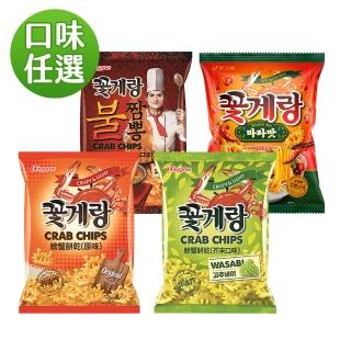 【韓味不二】超值箱購-Binggrae螃蟹餅乾16入/箱(原味/芥末/火辣炒碼/麻辣)