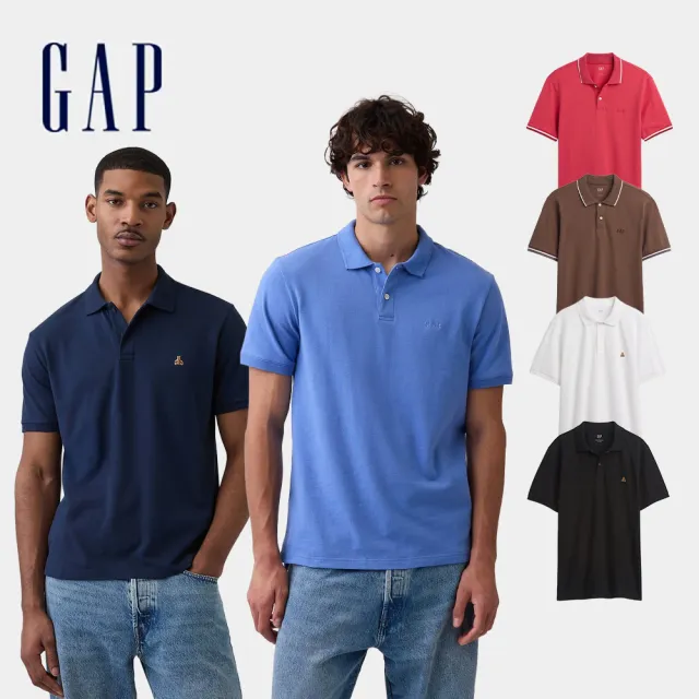 【GAP】男裝 夏季Gap Logo PK布短袖Polo衫-多款任選(586306\u0026888347)