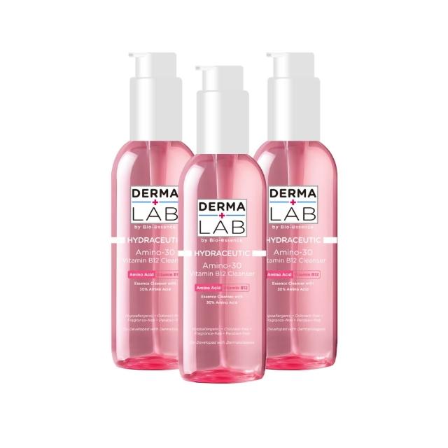 【DermaLab 德美醫研】洗臉 維他命B12胺基酸水感潔顏露130ml(3入組)