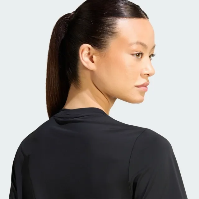 【adidas 愛迪達】Pl Ess R Tee 女 T恤 運動上衣 休閒短袖 黑 亞版 吸濕排汗(KW4399)