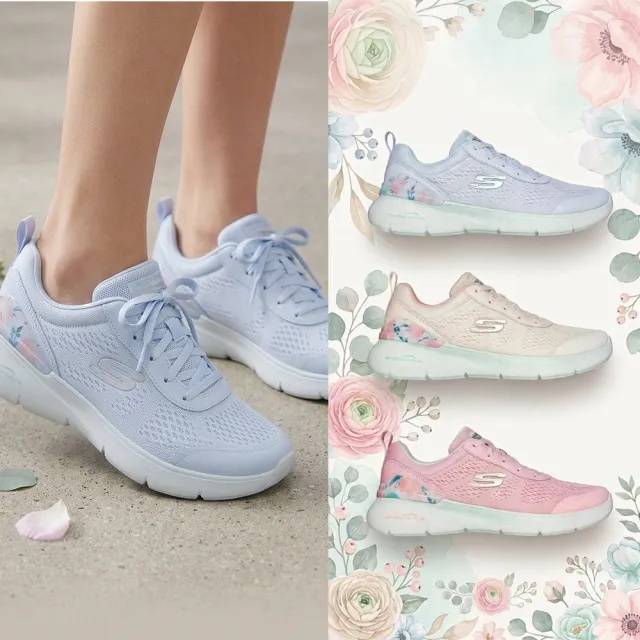 【SKECHERS】女款 避震緩衝綁帶運動鞋 休閒瞬穿淺口娃娃鞋(多款)