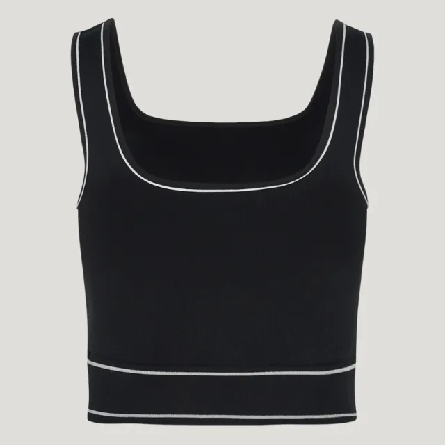 【adidas 愛迪達】背心 女 慢跑 WAISTBAND TANK 黑 LF4590