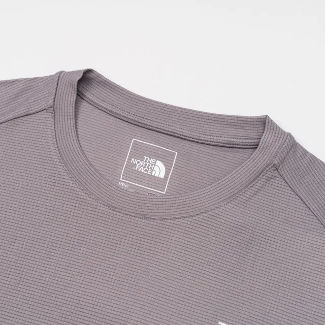 【The North Face】北面男款灰色LIGHTRANGE速乾防曬短袖T恤|83TOG7O