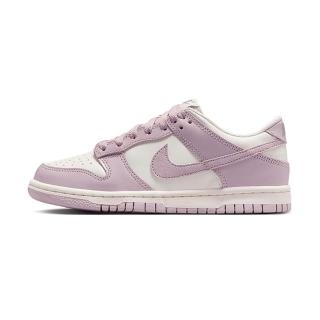 【NIKE 耐吉】Dunk Low GS 大童 粉紫白色 皮革 Dunk 低筒 運動 休閒鞋 FB9109-122