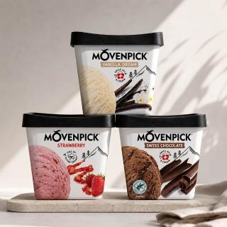 【Movenpick 莫凡彼】475ml、500ml冰淇淋3盒組