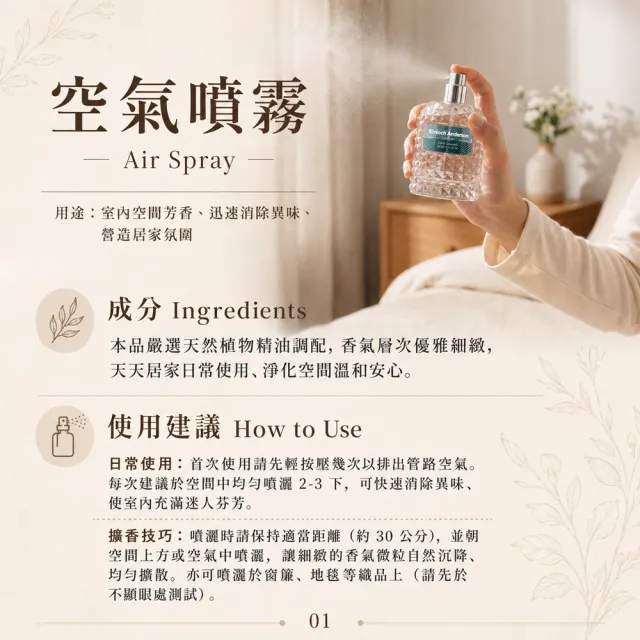 【Kinloch Anderson】金安德森香氛 NO.06鄧諾特城堡 花香調 空間噴霧100ml(居家室內/空間香氛)