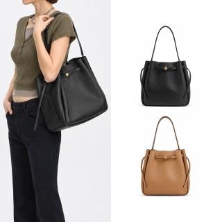 【TORY BURCH】ROMY 納帕皮革束帶繩肩背水桶包(大/多色選)