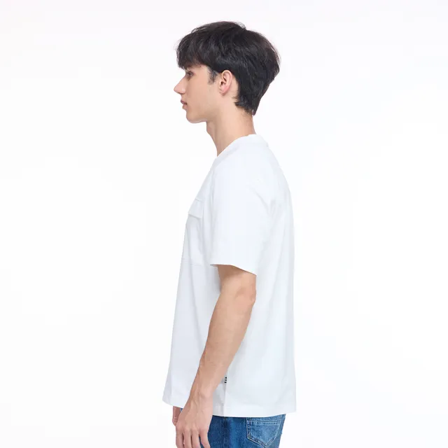 【NAUTICA】官方旗艦 男裝 男裝 質感工裝口袋短袖涼感T恤-白色