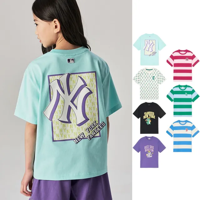 【MLB】童裝 短袖T恤 Monogram/Varsity系列 洋基/道奇/紅襪/守護者隊(7ATSMT143-多款任選)