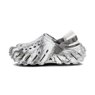 【Crocs】Echo Marbled Clog 男鞋 女鞋 灰白色 波波 克駱格 休閒 洞洞鞋 涼拖鞋 208454-1NL