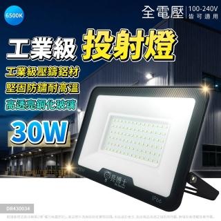 【亮博士】1入 LED 30W 投光燈 IP66 白光 自然光 黃光 泛光燈 全電壓