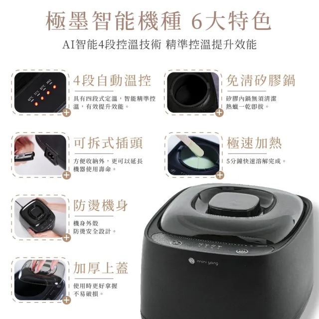 【MINI YANG】特級熱蠟除毛套組+頂級保養4件組(沙龍級除毛體驗 超強除毛力 全身皆可使用)