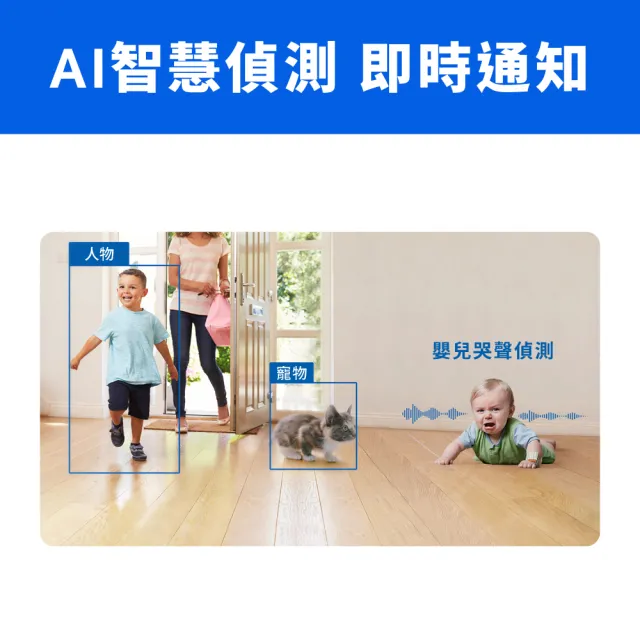 【TP-Link】Tapo C220 2.5K QHD 400萬畫素AI智慧偵測無線旋轉網路攝影機/監視器 IP CAM(最高支援512GB)