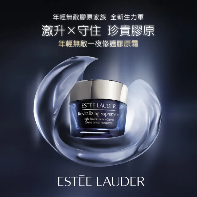 【Estee Lauder 雅詩蘭黛】膠原藍霜雙入組(年輕無敵一夜修護膠原霜50mlx2/晚霜/乳霜/乳液/乳霜)
