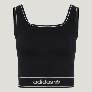 【adidas 愛迪達】運動 休閒 無袖 背心 女上衣 WAISTBAND TANK(LF4590)