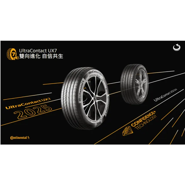 【Continental 馬牌】UltraContact UX7-235/55/19 全能均衡 二入組 送安裝(車麗屋)