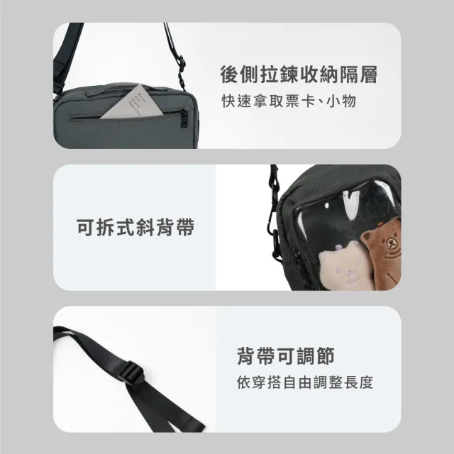 【Doughnut】9.7吋 曬娃包 斜背包 側背包 平板包 痛包 防潑水 Satchel LU - 深灰(防潑水 速)