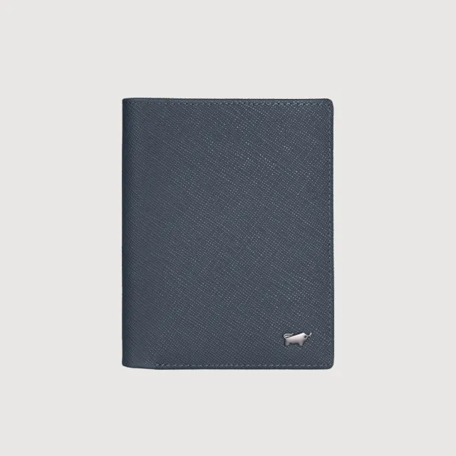 【BRAUN BUFFEL 德國小金牛】HOMME-P 12卡直立中夾-多色任選(BF598-359-BK/NY) 錢包送禮推薦