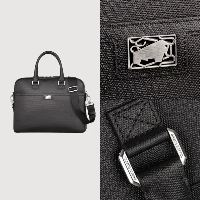 【BRAUN BUFFEL 德國小金牛】安德勒-1 公事包-黑色(BF531-TW65-BK) 男包送禮推薦