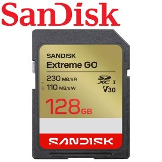 【SanDisk 晟碟】128GB 230MB/s Extreme GO SDXC SD UHS-I V30 U3 記憶卡(平輸)