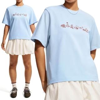 【NIKE 耐吉】As W Nsw Ss Tee Boxy 女款 淺藍色 印花 T恤 運動 休閒 短袖 IW1213-407