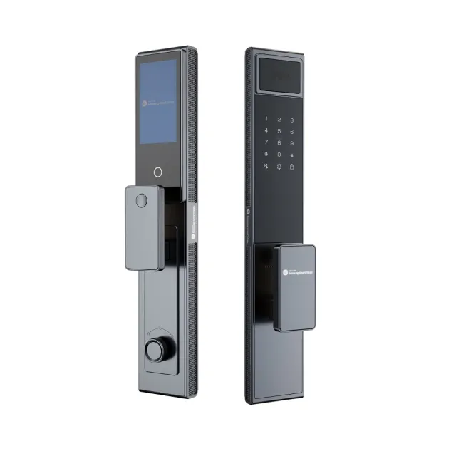 【Samsung 三星】SY30/Y30 MAX 七合一電子鎖 人臉/掌靜脈/指紋/密碼/卡片/鑰匙/遠端 (冰川藍)(附基本安裝)