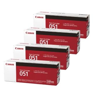 【Canon】CRG-051 原廠黑色碳粉匣 四入組 適用機型:LBP162dw/MF267dw/MF269dw II(CRG-051 四入組)