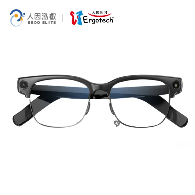 【Ergotech 人因科技】BW1300 人因淩視Aero Sight Ai智慧錄影半框眼鏡(翻譯眼鏡/錄影眼鏡/音樂眼鏡)