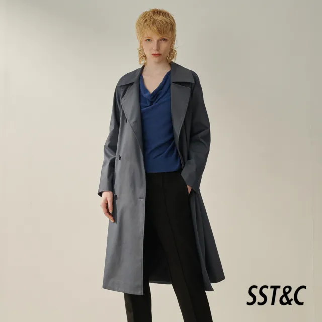 【SST&C】女裝 簡約藏青長風衣8962310003(換季55折)