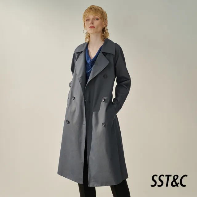 【SST&C】女裝 簡約藏青長風衣8962310003(換季55折)