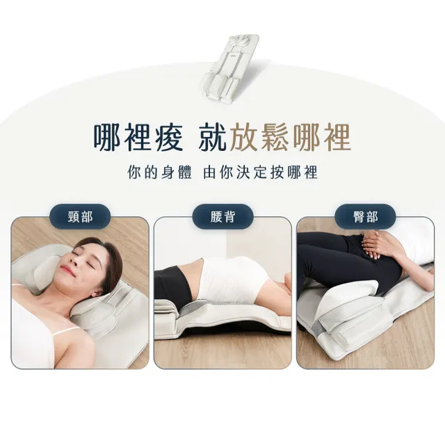 【3ZeBra 三隻斑馬】筋舒適｜熱敷伸展按摩墊(按摩床墊 躺墊 伸展拉筋)
